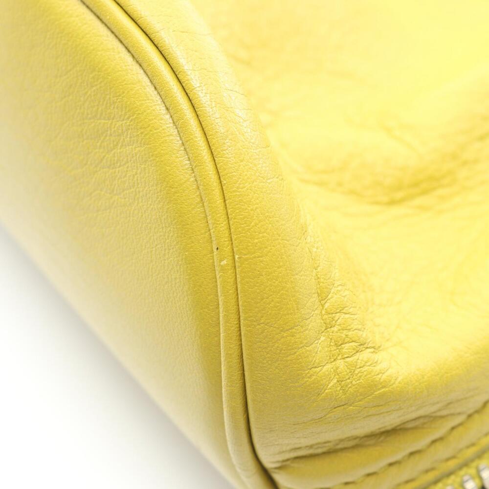 Balenciaga Handbag Plate Yellow Leather Bucket Paper - Picture 5 of 7